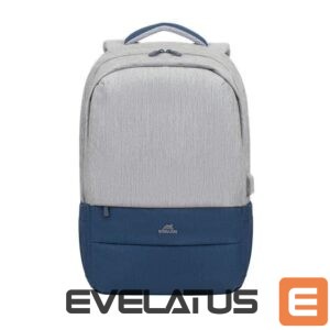 Sülearvuti kott RIVACASE  NB BACKPACK ANTI-THEFT 17.3"/7567 GREY/DARK BLUE 