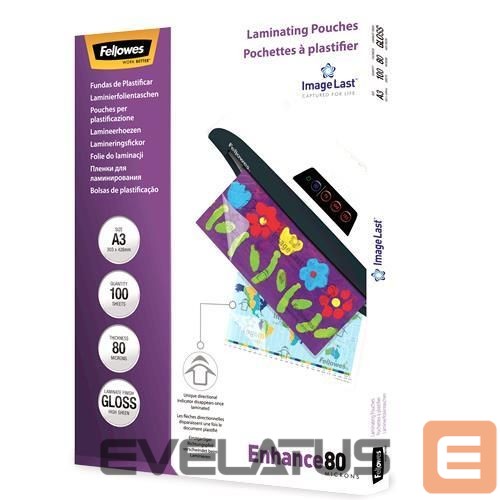 Kontoritarbed Fellowes LAMINATOR POUCH IMAGELAST/A3 80 100PCS 5306207