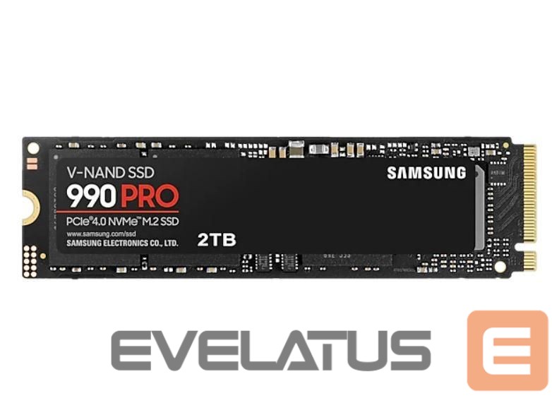 Hard drive SSD Samsung SSD||990 PRO|2TB|M.2|PCIE|NVMe|MLC|Write speed 6900 MBytes/sec|Read speed 7450 MBytes/sec|2.3mm|TBW 1200 TB|MTBF 1500000 hours|MZ-V9P2T0BW