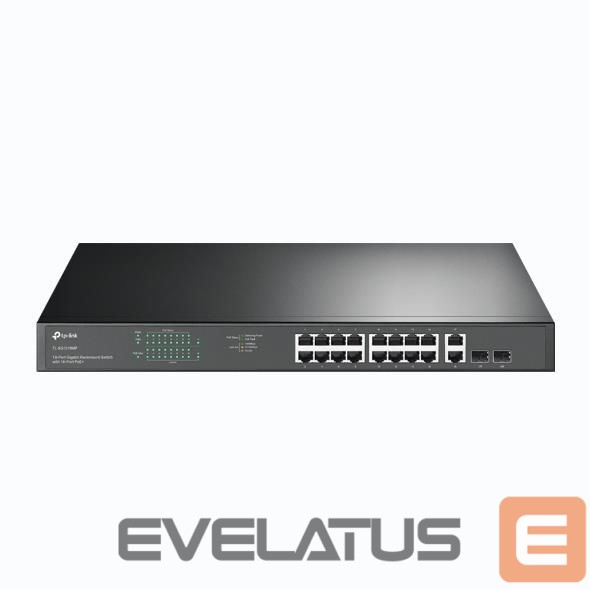Võrgulülitid TP-Link Switch||TL-SG1218MP|Desktop/pedestal|Rack|16x10Base-T / 100Base-TX / 1000Base-T|PoE+ ports 16|250 Watts|TL-SG1218MP