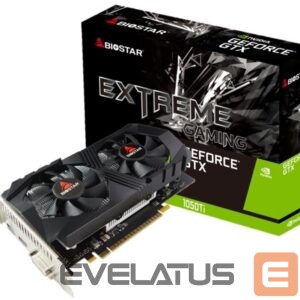 Graafikakaart / ideokaardid BIOSTAR  Graphics Card||NVIDIA GeForce GTX 1050 TI|4 GB|GDDR5|128 bit|PCIE 3.0 16x|Memory 7008 MHz|GPU 1291 MHz|Dual Slot Fansink|1xDVI-D|1xHDMI|1xDisplayPort|VN1055TF41 
