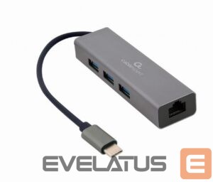 Modules and transceivers Gembird  I/O ADAPTER USB-C TO LAN RJ45/USB HUB A-CMU3-LAN-01 