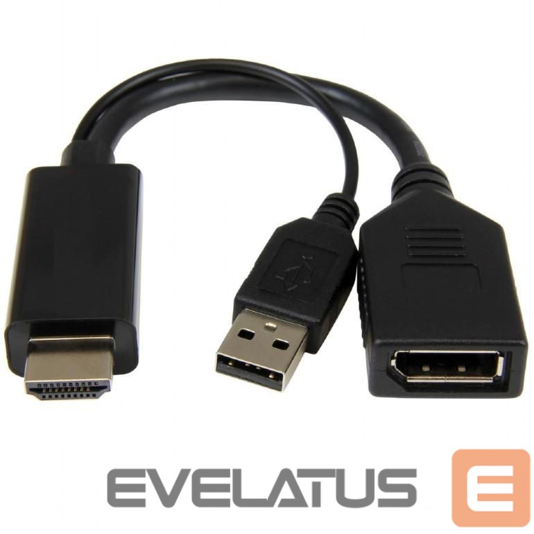 Modules and transceivers Gembird I/O ADAPTER HDMI TO DP/BLACK A-HDMIM-DPF-01