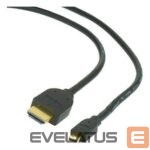 Monitori tarvik Gembird  CABLE HDMI-MICRO HDMI 4.5M/V.2.0 BLK CC-HDMID-15 