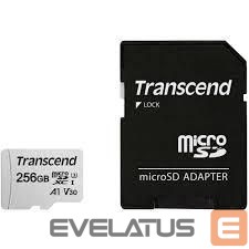 Muu arvutitarvik Transcend  MEMORY MICRO SDXC 256GB W/ADAP/C10 TS256GUSD300S-A 