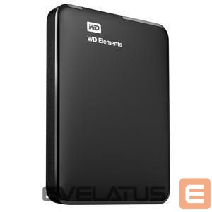 Hard drive HDD Western Digital  External HDD||Elements Portable|4TB|USB 3.0|Colour Black|WDBU6Y0040BBK-WESN 