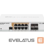 Nevadāms centrmezgls Mikrotik  Switch||8x10Base-T / 100Base-TX / 1000Base-T|4xSFP|1xConsole|CRS112-8P-4S-IN 