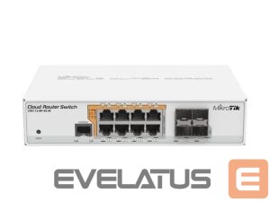 Nevadāms centrmezgls Mikrotik  Switch||8x10Base-T / 100Base-TX / 1000Base-T|4xSFP|1xConsole|CRS112-8P-4S-IN 