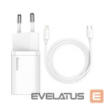 Adapteris Baseus  MOBILE CHARGER WALL 20W/WHITE TZCCSUP-B02