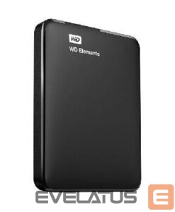 Kietasis diskas HDD Western Digital  External HDD||Elements Portable|1TB|USB 3.0|Colour Black|WDBUZG0010BBK-WESN 
