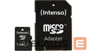 Cita datorprece Intenso  MEMORY MICRO SDXC 128GB C10/W/ADAPTER 3433491 