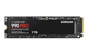 Hard drive SSD Samsung  SSD||990 PRO|1TB|M.2|PCIE|NVMe|MLC|Write speed 6900 MBytes/sec|Read speed 7450 MBytes/sec|2.3mm|TBW 600 TB|MTBF 1500000 hours|MZ-V9P1T0BW 