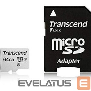 Muu arvutitarvik Transcend  MEMORY MICRO SDXC 64GB W/ADAPT/UHS-I TS64GUSD300S-A 