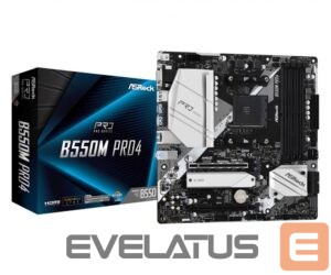 AMD protsessori emaplaat Asrock  Mainboard||AMD B550|SAM4|MicroATX|1xPCI-Express 3.0 1x|1xPCI-Express 3.0 16x|1xM.2|1xPCI-Express 4.0 16x|Memory DDR4|Memory slots 4|1x15pin D-sub|1xHDMI|1xDisplayPort|2xUSB 2.0|1xUSB type C|5xUSB 3.2|1xPS/2|1xRJ45|3xAudio port|B550MPRO4 