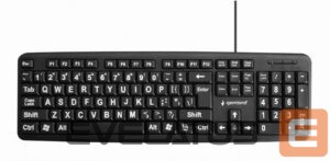 Arvuti klaviatuur Gembird  KEYBOARD STANDART USB ENG BIG/LETT. BLACK KB-US-103 