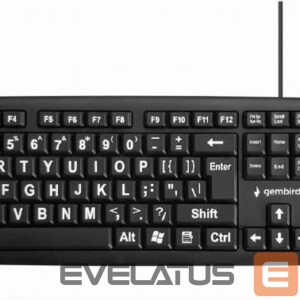 Computer keyboard Gembird  KEYBOARD STANDART USB ENG BIG/LETT. BLACK KB-US-103 