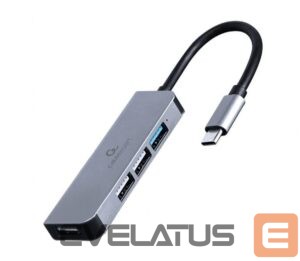 Adapteris Cablexpert  I/O HUB USB-C 4PORT/UHB-CM-U3P1U2P3-01 
