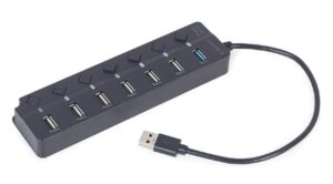 Parveidotājs Gembird  I/O HUB USB3 7PORT/UHB-U3P1U2P6P-01 