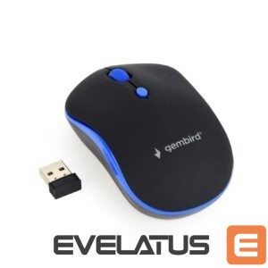 Datora pele Gembird  MOUSE USB OPTICAL WRL BLACK/BLUE MUSW-4B-03-B 