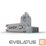 Moodulid ja transiiverid LINDY  USB PORT BLOCKER 4PACK/BLUE 40452 