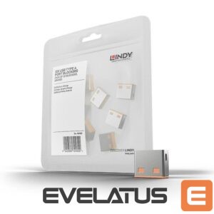 Modules and transceivers LINDY  USB PORT BLOCKER 10PACK/ORANGE 40463 