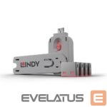 Modules and transceivers LINDY  USB PORT BLOCKER 4PACK/PINK 40450 
