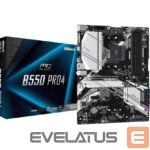 AMD protsessori emaplaat Asrock  Mainboard||AMD B550|SAM4|ATX|2xPCI-Express 3.0 1x|1xPCI-Express 3.0 16x|2xM.2|1xPCI-Express 4.0 16x|Memory DDR4|Memory slots 4|1x15pin D-sub|1xHDMI|1xUSB type C|5xUSB 3.2|1xPS/2|1xRJ45|3xAudio port|B550PRO4 