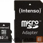 Kitas kompiuterio priedas Intenso  MEMORY MICRO SDHC 32GB C10/W/ADAPTER 3413480 