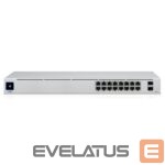 Коммутатор UBIQUITI  Switch||USW-16-POE|Type L2|Desktop/pedestal|Rack|16x10Base-T / 100Base-TX / 1000Base-T|2xSFP|PoE ports 16|PoE+ ports 8|18 Watts|USW-16-POE 