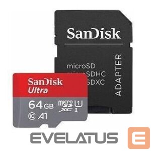 Другой аксессуар для компьютера SANDISK BY WESTERN DIGITAL  MEMORY MICRO SDXC 64GB UHS-I/W/A SDSQUAB-064G-GN6MA SANDISK 