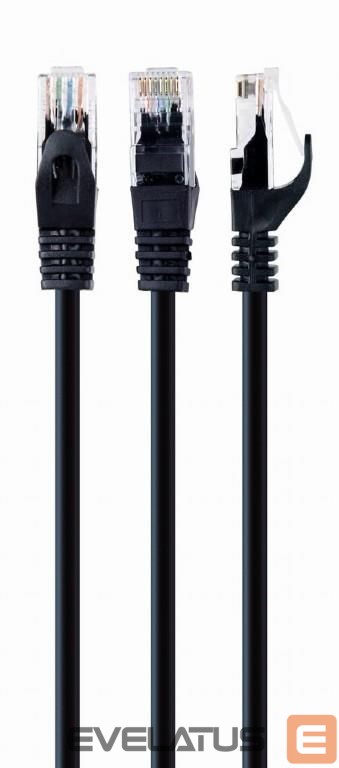 Võrgulülitid Gembird PATCH CABLE CAT6 UTP 0.25M/PP6U-0.25M/BK