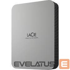 Cietais disks HDD Lacie  External HDD||Mobile Drive Secure|STLR2000400|2TB|USB-C|USB 3.2|Colour Space Gray|STLR2000400 