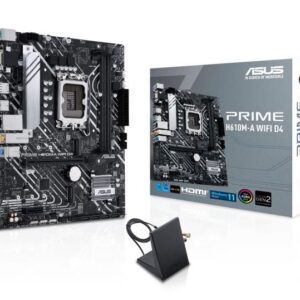 Motherboard for Intel processors Asus  Mainboard||Intel H610|LGA1700|MicroATX|Memory DDR4|Memory slots 2|1xPCI-Express 3.0 1x|1xPCI-Express 4.0 16x|2xM.2|1x15pin D-sub|1xHDMI|1xDisplayPort|2xAudio-In|1xAudio-Out|4xUSB 2.0|2xUSB 3.2|2xPS/2|1xRJ45|2xRF-Out|H610M-AWIFID4 