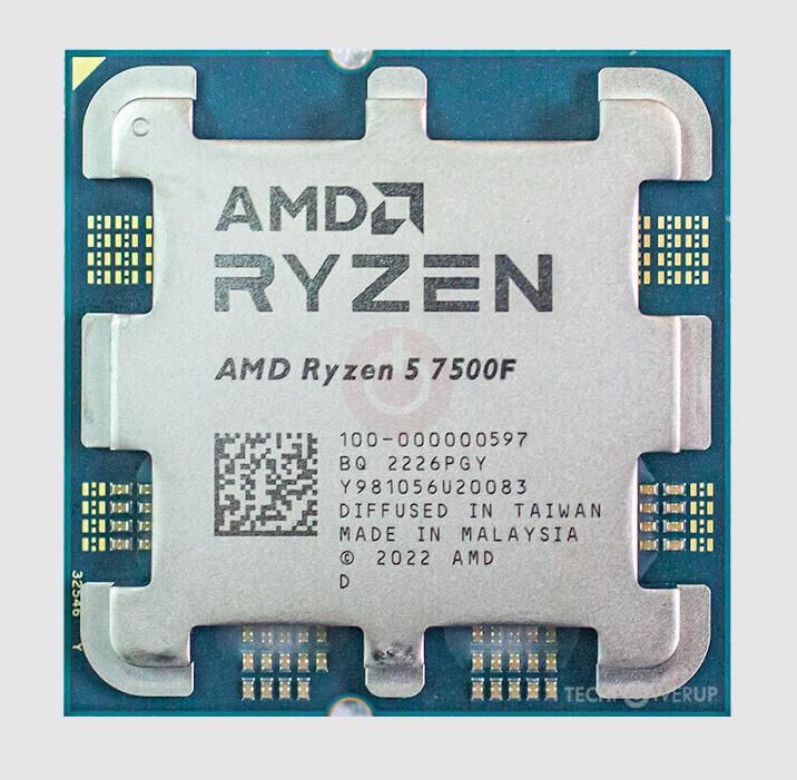 Processors AMD CPU||Desktop|Ryzen 5|7500F|3700 MHz|Cores 6|6MB|Socket SAM5|65 Watts|OEM|100-000000597