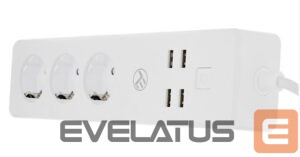 Koduelektroonika Tellur  WiFi Power Strip, 3 Outlets, 4*USB 4A, 2200W, 10A, 1.8m 