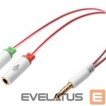 Kabelis Sandberg  508-59 Headset converter Dual->Single 