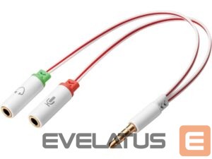 Kabelis Sandberg  508-59 Headset converter Dual->Single 