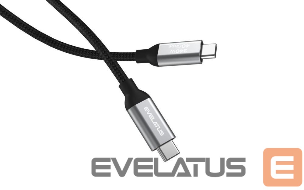 Cable Evelatus Flex Cable Pro USB 2.0 Type C to Type C 1.2M 240W 5A Black
