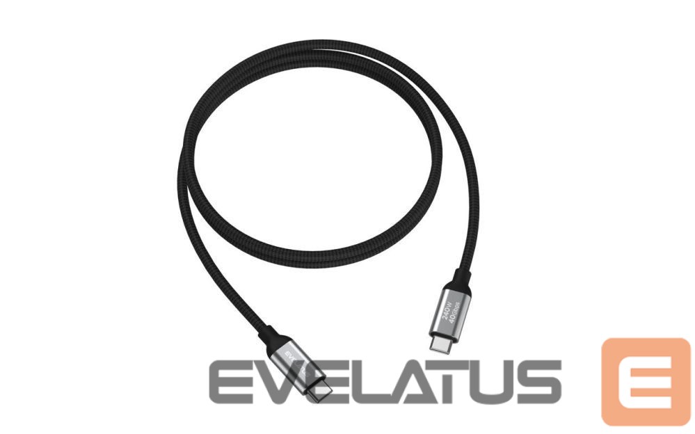 Cable Evelatus Flex Cable Pro USB 2.0 Type C to Type C 2M 240W 5A Black