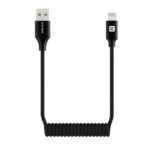 Kaabel Evelatus  AutoSpring Coiled Cable USB A to Lightning 1.2M cable Black