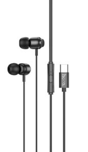 Kõrvaklapid Hoco  M122 Power metal universal digital earphones with microphone Type-C Black