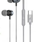 Kõrvaklapid Hoco  M122 Power metal universal digital earphones with microphone Type-C Metal Grey