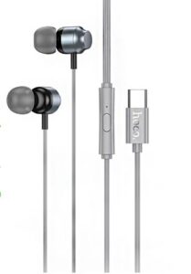 Vadu austiņas Hoco  M122 Power metal universal digital earphones with microphone Type-C Metal Grey