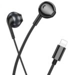 Wired headphones Hoco  M115 Sagacious universal earphones with microphone iP Black