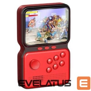 Spēļu konsole GameBox  M3 16bit Portable Retro Game console with 900 games 3'' HD LCD / TV RCA cable Red