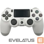 Kontrolieris GameBox  P4 Wireless Vibration Bluetooth Controller for Play Station 4 / PC / TV / TV Box White