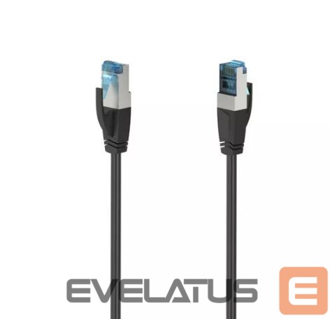 Kabelis Hama Cat6a S/FTP - network cable, 10 m Black