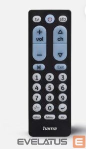 Cita datorprece Hama  Remote Control Univ. For TV, Infrar For 2 App Gdes Tches Black