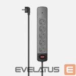 Üleminek Hama  power strip 5-way sockets Grey Black