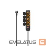 Переходник Hama  OUTDOOR IP44 SWITCH 4 GN 4 m power strip Black